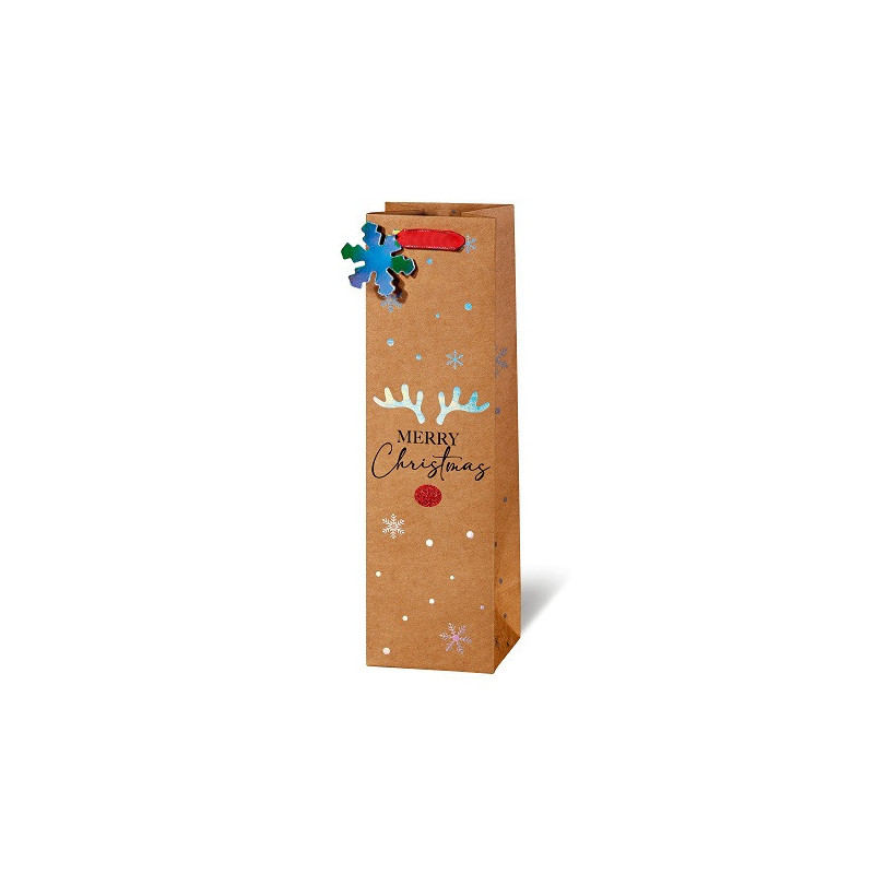 SACHET NOEL BSB BOUT. 36X10,5X10CM RED NOSE