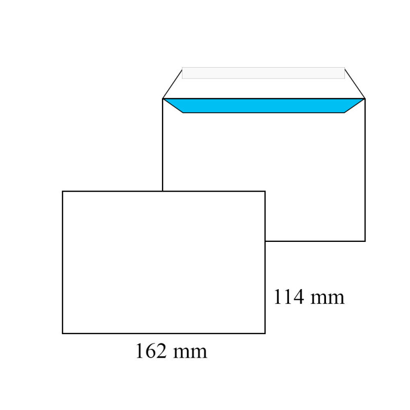 ENVEL.ADM. 114X162MM BLANC STRIP (910858)(C6)
