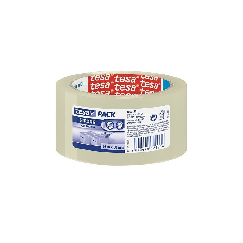 RUBAN ADHESIF 50MMX66M TRANSP. QUAL.2 TESA