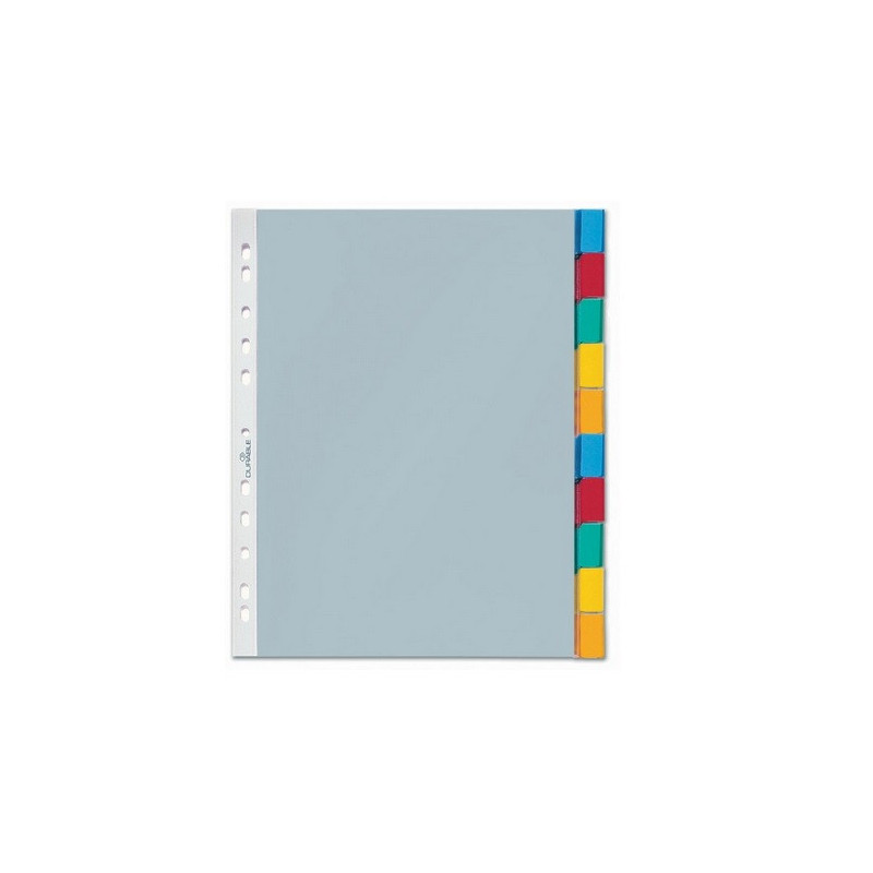 INTERCAL. A4 NEUTRES PLAST. 8 ONGLETS COUL. DURABLE