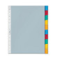 INTERCAL. A4 NEUTRES PLAST. 8 ONGLETS COUL. DURABLE