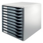 POST-SET 10 TIROIRS LEITZ GRIS FONCE