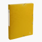 BOXE CLASSEM. A4 25MM CARTON JAUNE + ELAST. EXACOMPTA