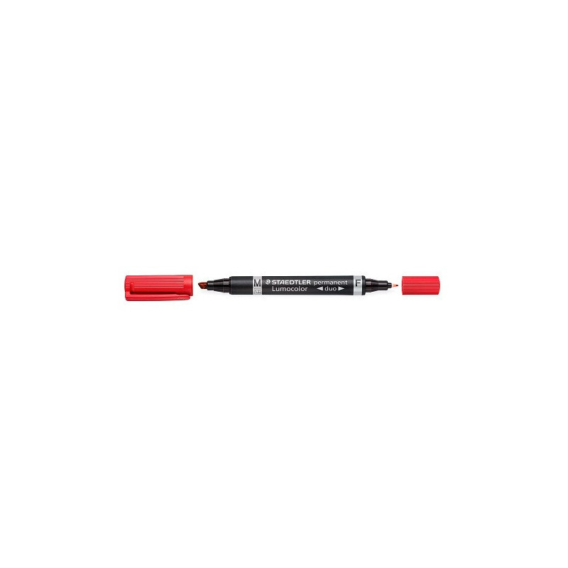 MARQUEUR PER. STAEDTLER DUO F-M ROUGE POINTE RONDE