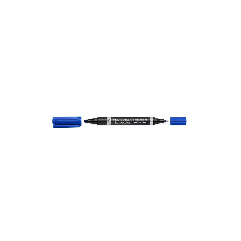 MARQUEUR PER. STAEDTLER DUO F-M BLEU POINTE RONDE