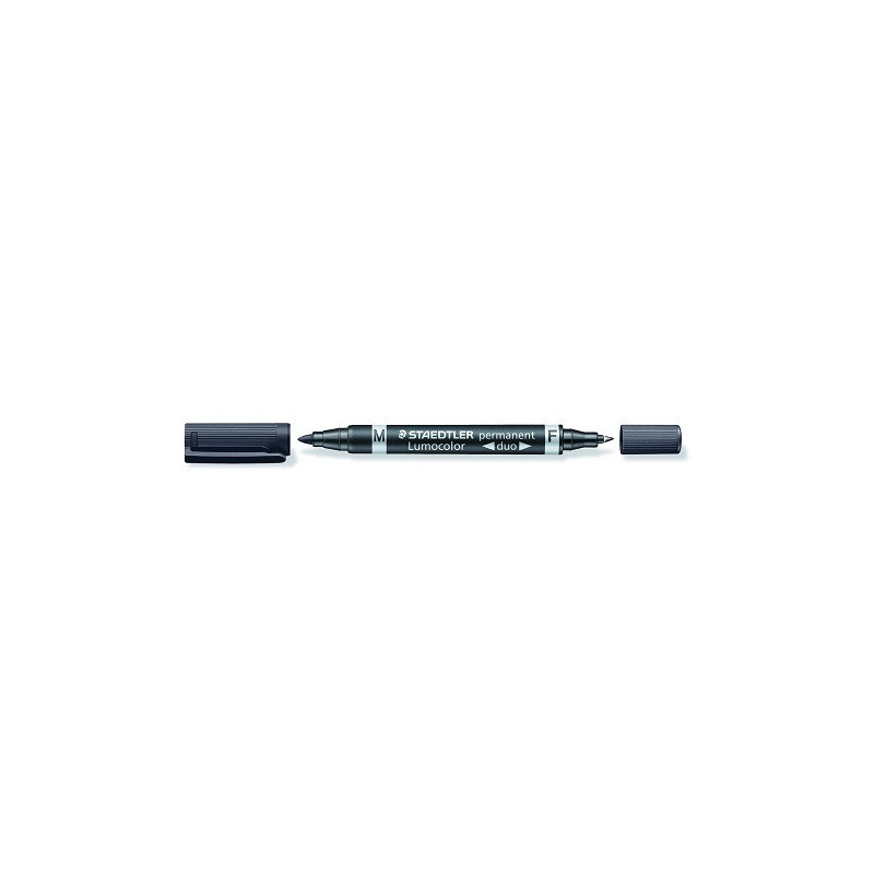 MARQUEUR PER. STAEDTLER DUO F-M NOIR POINTE RONDE