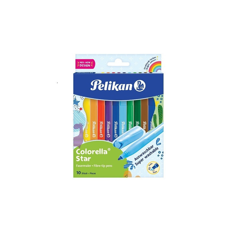 FEUTRE ECO.PELIKAN COLORELLA-STAR 10PCS (300009805)
