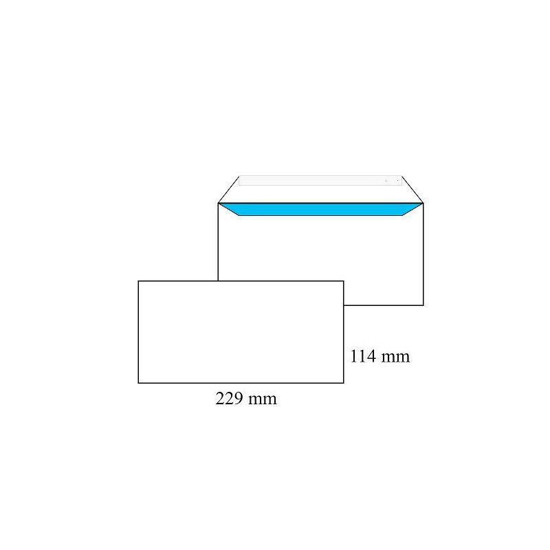 ENVEL.ADM. 114X229MM BLANC STRIP( 910868 )(C6/5)