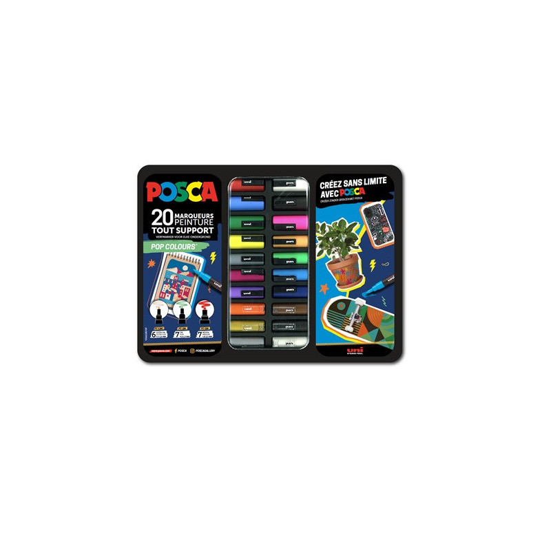 MARQUEUR POSCA MALETTE 20PCS
