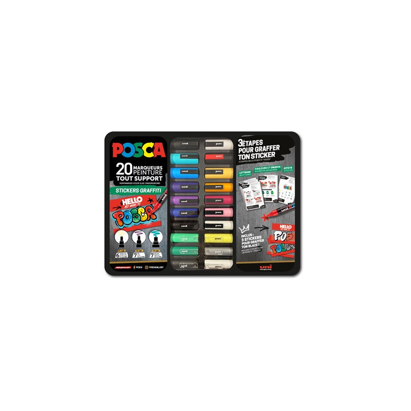 MARQUEUR POSCA MALETTE 20PCS