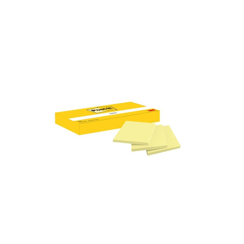 NOTES ADHES. 38X51MM POST-IT JAUNE 3PCS