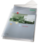 HOUSSE A4 TRANSP. LEITZ SOUFFLET AVEC RABAT GRAINEE 170MY 5PCS