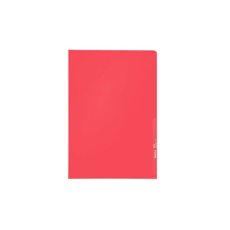 CHEMISE PLAST. A4 TRANSP. LEITZ GRAINEE ROUGE 130µ