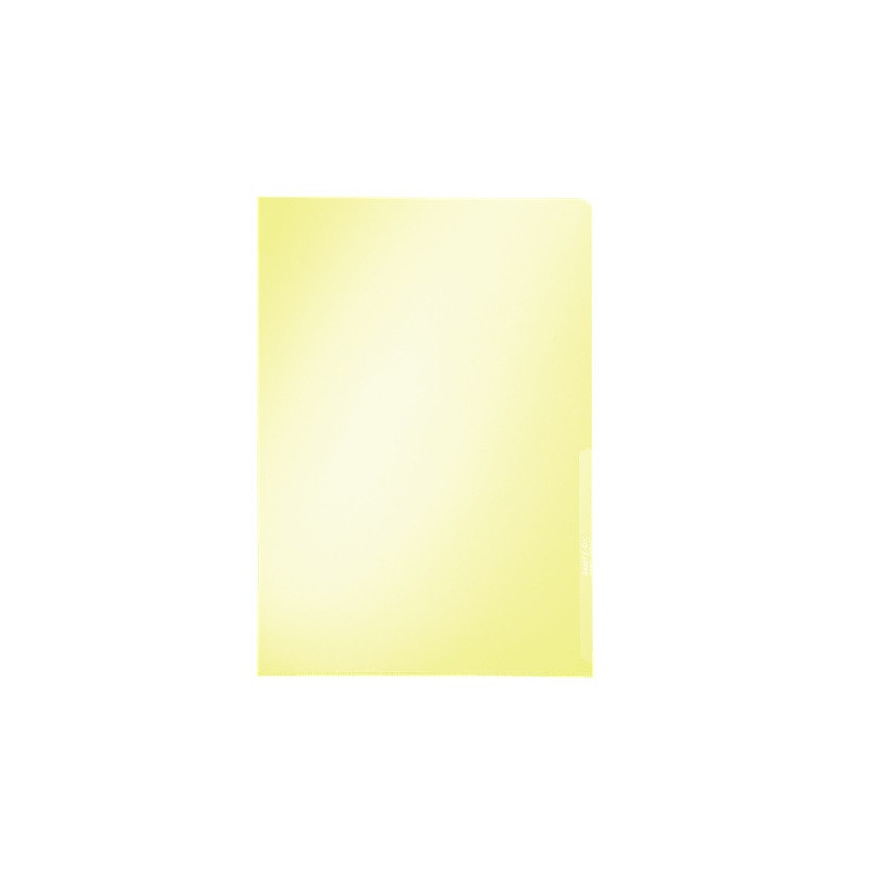 CHEMISE PLAST. A4 TRANSP. LEITZ CRISTAL JAUNE 150µ