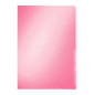CHEMISE PLAST. A4 TRANSP. LEITZ CRISTAL ROUGE 150µ