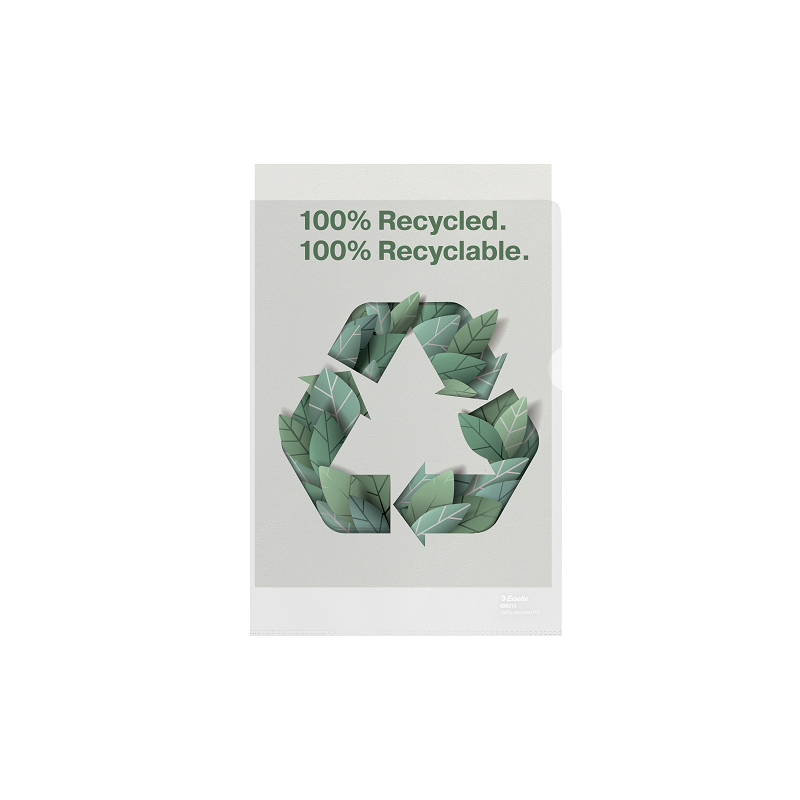 CHEMISE PLAST. A4 TRANSP. ESSELTE GRAINEE 100µ RECYCLE 20PCS