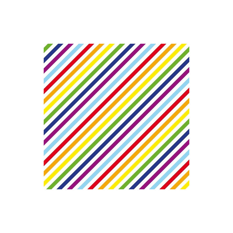 PAPIER CADEAU BSB STRIPES RAINBOW