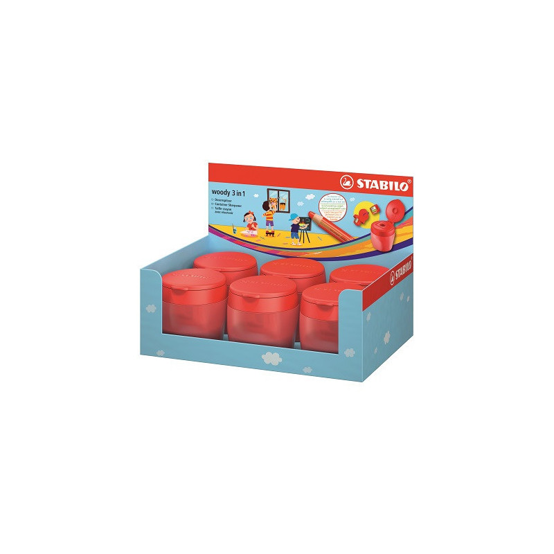 TAILLE-CRAYONS STABILO WOODY 6PCS