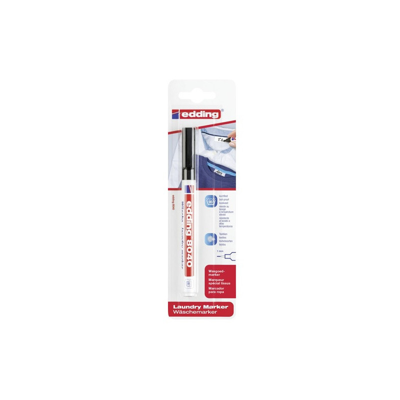 MARQUEUR PER. EDDING 8040 1MM NOIR BLISTER