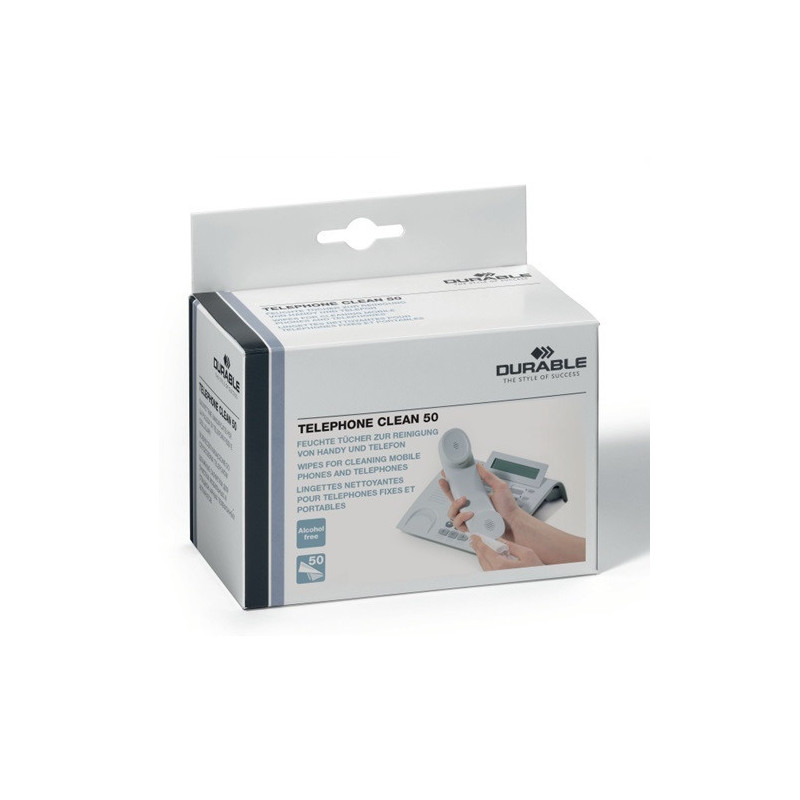 LINGETTES DURABLE TELEPHONECLEAN 50PCS