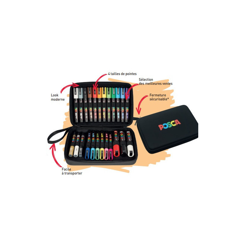MARQUEUR POSCA MALETTE 24PCS