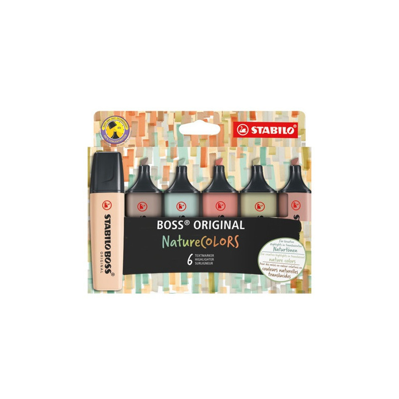 SURLIGNEUR STABILO BOSS NATURE COLORS 6PCS
