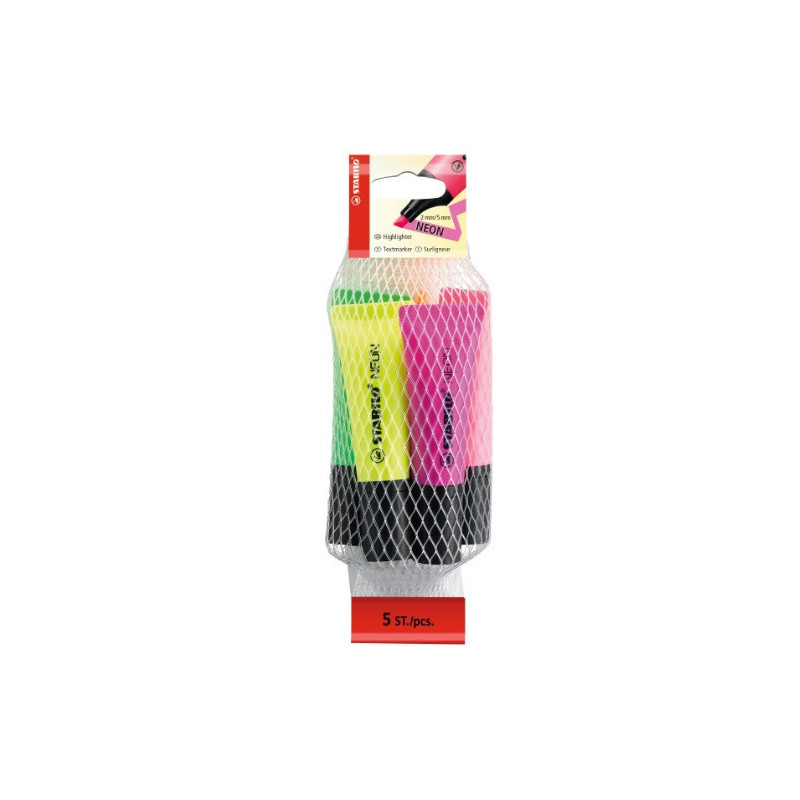 SURLIGNEUR STABILO NEON 5PCS