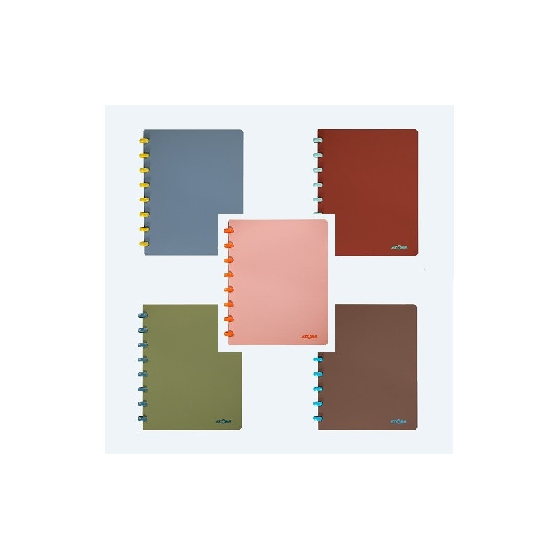 CAHIER ATOMA A5 PLAST. TERRA QUAD.