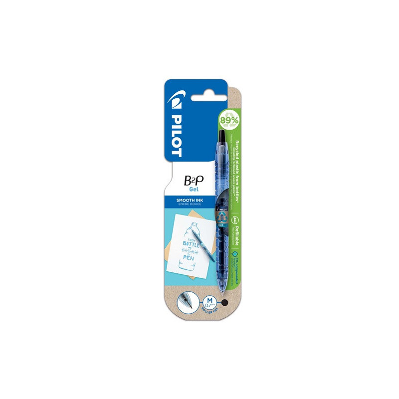 ROLLER PILOT GEL RETR. B2P 0,7 NOIR BLISTER