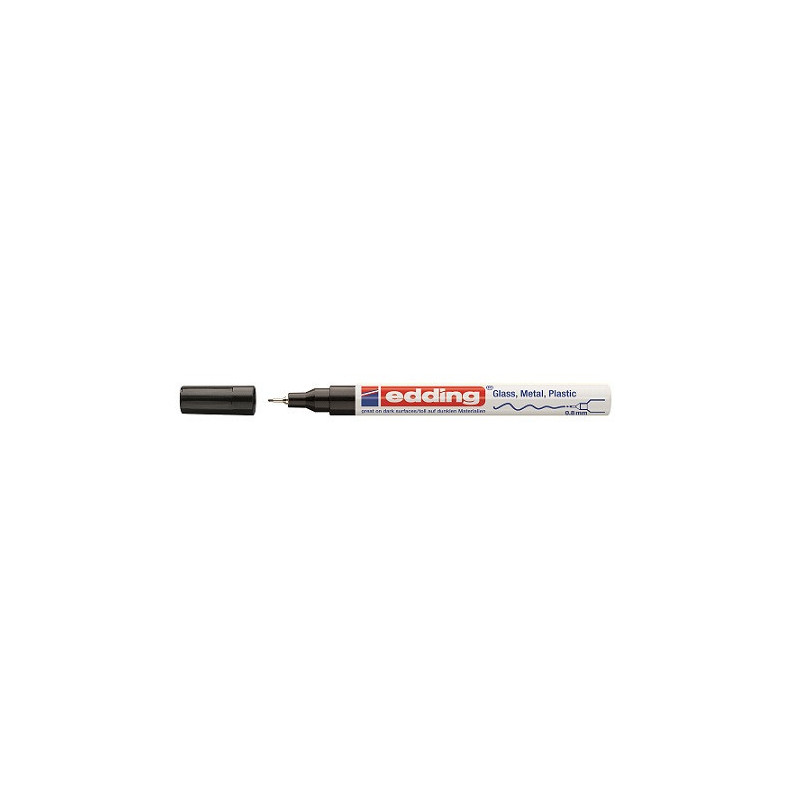 MARQUEUR LAQUEE EDDING 780 0,8MM NOIR POINTE RONDE