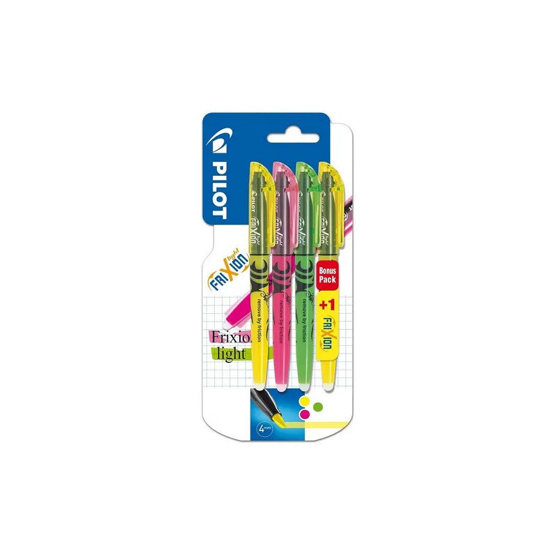 SURLIGNEUR PILOT FRIXION LIGHT 3+1PCS BLISTER
