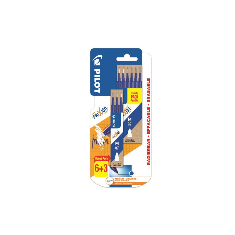MINE PILOT FRIXION BALL 0,7 BLEU 6PCS +3PCS BLISTER