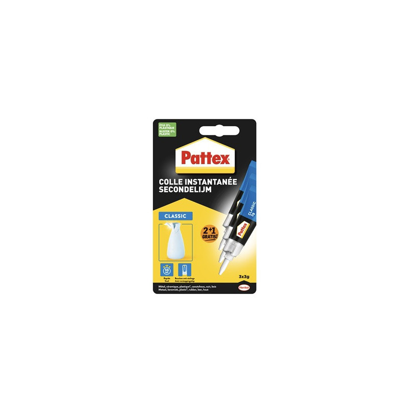 COLLE LIQUIDE PATTEX 3G 3PCS BLISTER