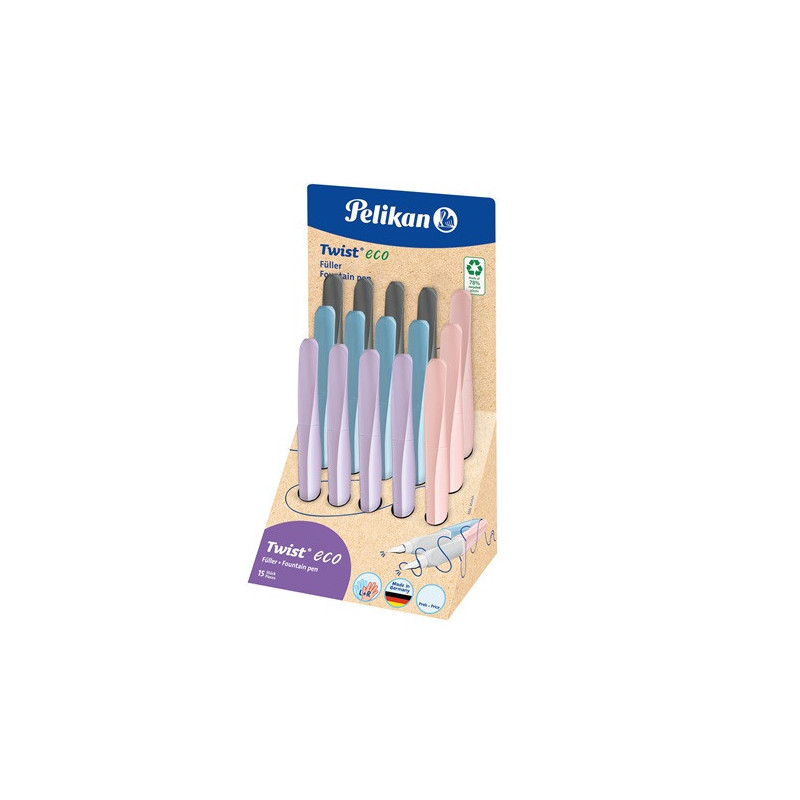 PLUME PELIKAN TWIST ECO ASS. PRES.15PCS (300007892)