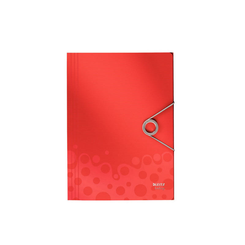 FARDE A ELAST.+RABATS A4 LEITZ BEBOP ROUGE