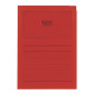 CHEMISE CART. A4 FENETRE ELCO ROUGE 100PCS