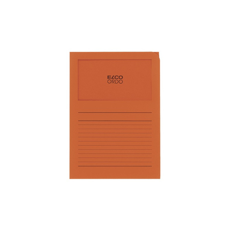 CHEMISE CART. A4 FENETRE ELCO ORANGE 100PCS