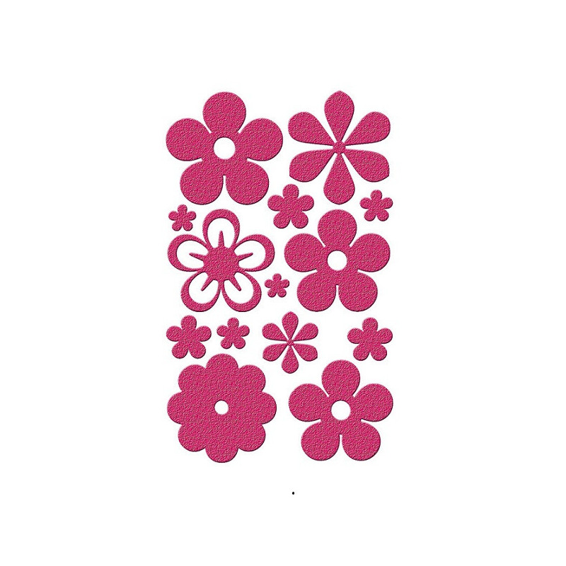 AUTOCOLLANT BSB GLITTER-STICKER FLEURS