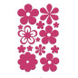 AUTOCOLLANT BSB GLITTER-STICKER FLEURS