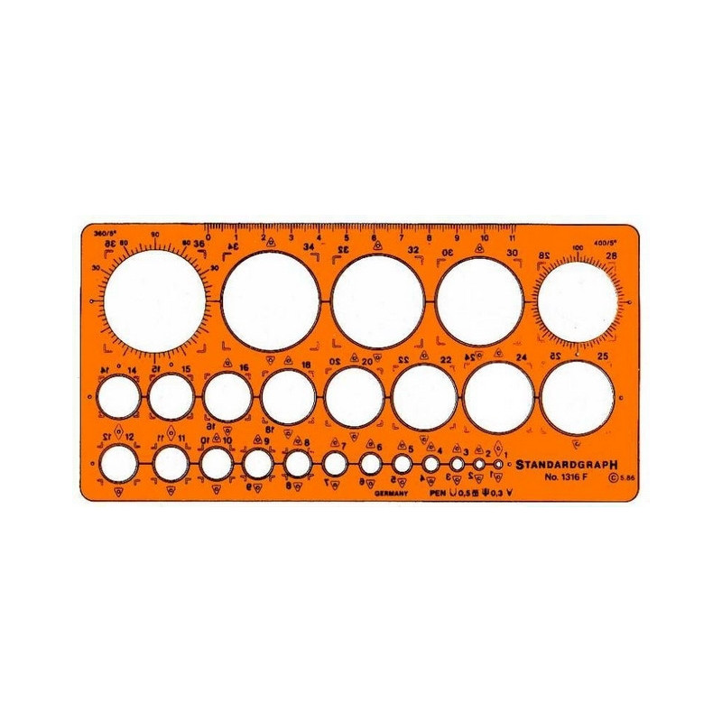 GABARIT DE CERCLES STANDARDGRAPH