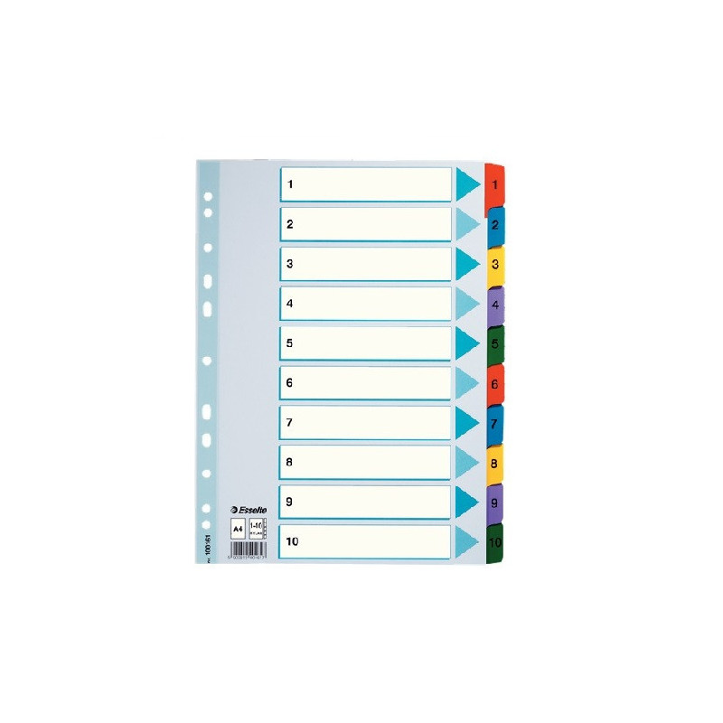 INTERCAL. A4 NUMER. CART. 1-10 ESSELTE