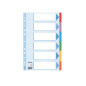 INTERCAL. A4 NEUTRES CART. 6 ONGLETS COUL. ESSELTE
