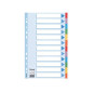 INTERCAL. A4 NEUTRES CART. 12 ONGLETS COUL. ESSELTE