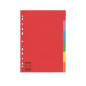 INTERCAL. A4 NEUTRES CART. 6 ONGLETS COUL. ESSELTE