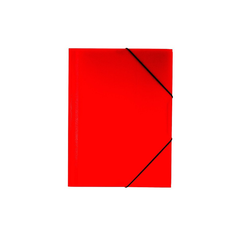 FARDE A ELAST.+RABATS A4 PP DOC. TRANSP. ROUGE