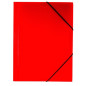 FARDE A ELAST.+RABATS A4 PP DOC. TRANSP. ROUGE