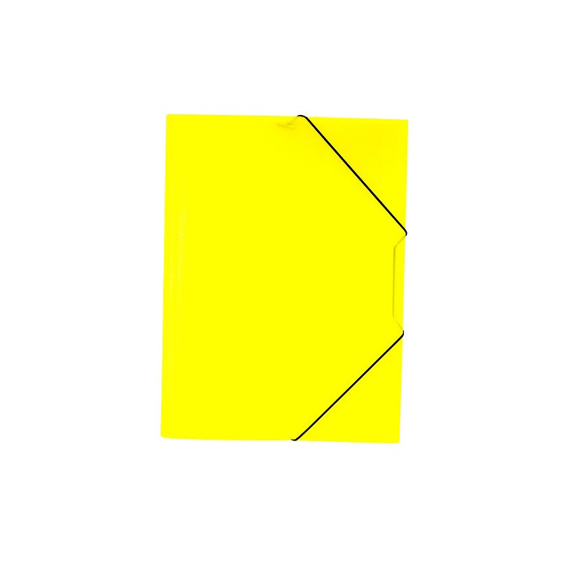 FARDE A ELAST.+RABATS A4 PP DOC. TRANSP. JAUNE