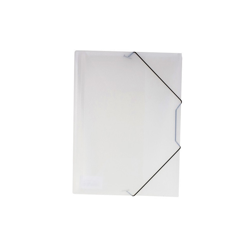FARDE A ELAST.+RABATS A4 PP DOC. TRANSP. BLANC