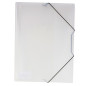 FARDE A ELAST.+RABATS A4 PP DOC. TRANSP. BLANC