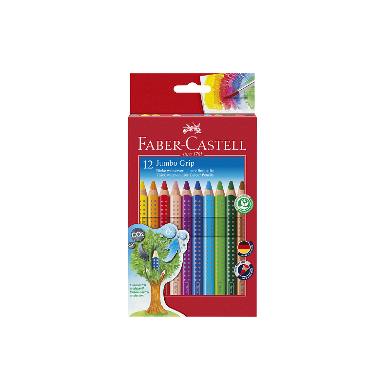 CRAYON COUL. FABER JUMBO GRIP 12PCS